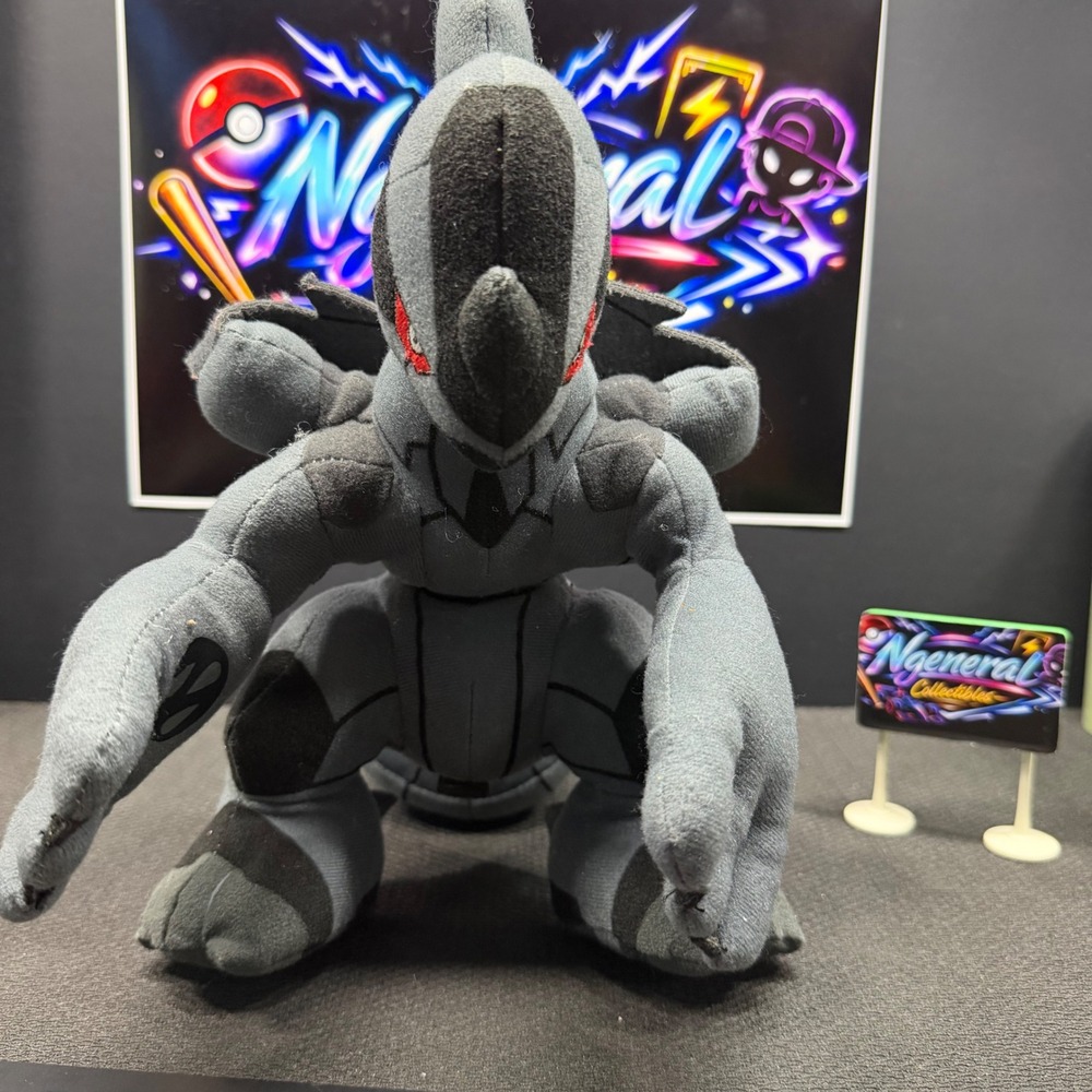 Banpresto Pokemon Best Wishes Zekrom Plush 10" Legendary Dragon Toy 2010 Japan